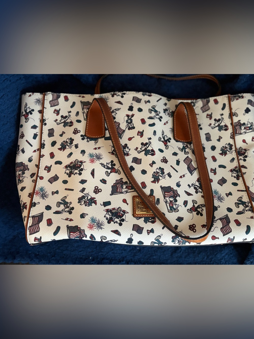 Dooney & Bourke White Americana Mickey Tote